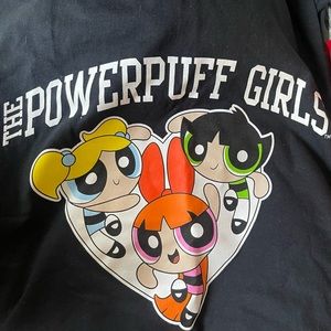 brand new Cartoon Network The PowerPuff Girls Black Graphic Tshirt